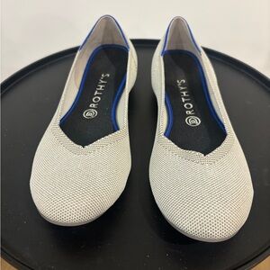 Rothy's Women's Grey/Cream Flats with Blue Accents